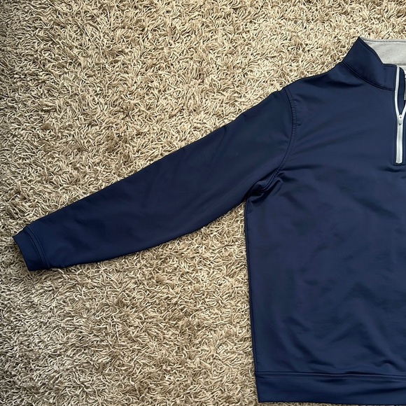 Peter Millar Navy Quarter-Zip CT&CC Logo Pullovers Size Large - Picture 5 of 11